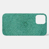 Künstlich geflochtene grüne Stoffstruktur. Case-Mate iPhone Hülle (Rückseite (Horizontal))