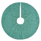 Künstlich geflochtene grüne Stoffstruktur. Polyester Weihnachtsbaumdecke (Vorderseite)