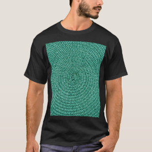 Künstlich geflochtene grüne Stoffstruktur. T-Shirt