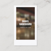 Künstlich Gerahmter Fotograf, Videographin Visitenkarte (Vorderseite)