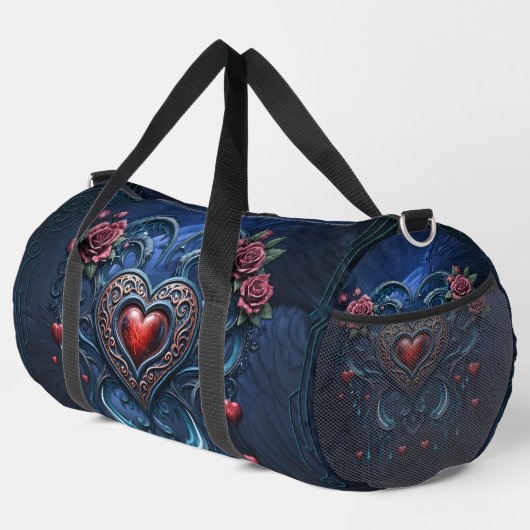 Künstlich gestaltetes gotisches Herz Duffle Bag (Rechte Ecke)