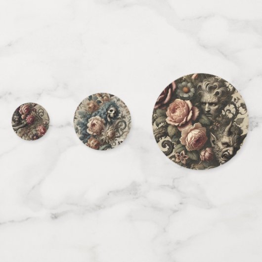 Künstlich immer danach - gotisch Viktorianischer C Konfetti (Rückseiten)