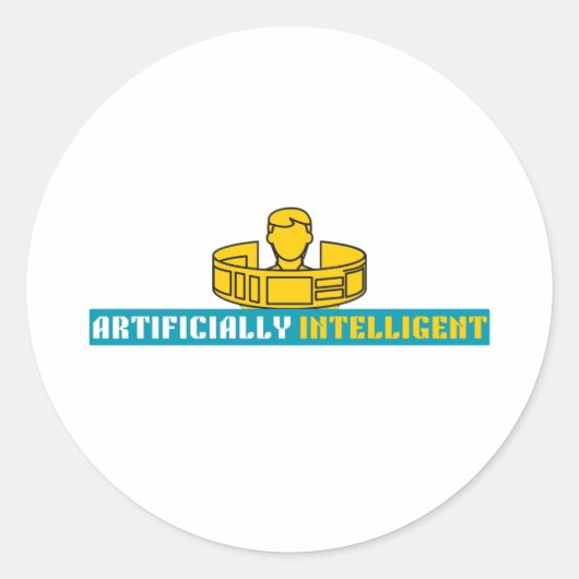Künstlich Intelligentes Textdesign Runder Aufkleber (Vorderseite)