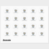 Künstlich Intelligentes Textdesign Runder Aufkleber (Blatt)