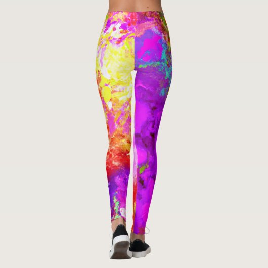 Künstliche Abstrakte Farbexplosionen Leggings (Rückseite)