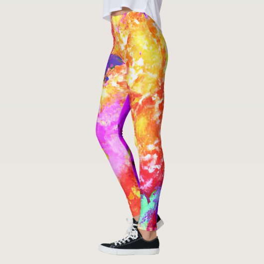 Künstliche Abstrakte Farbexplosionen Leggings (Links)