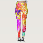 Künstliche Abstrakte Farbexplosionen Leggings (Vorderseite)