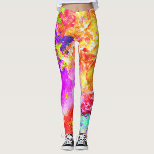 Künstliche Abstrakte Farbexplosionen Leggings