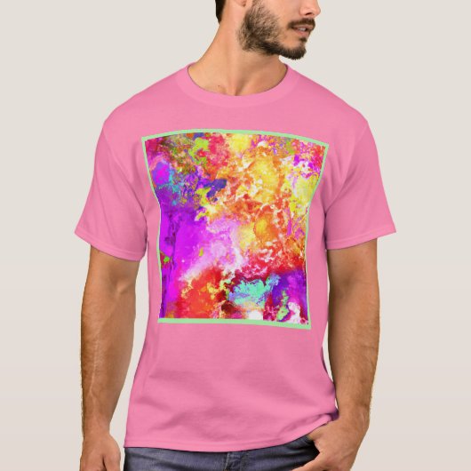 Künstliche Abstrakte Farbexplosionen T-Shirt (Vorderseite)