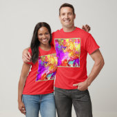Künstliche Abstrakte Farbexplosionen T-Shirt (Unisex)
