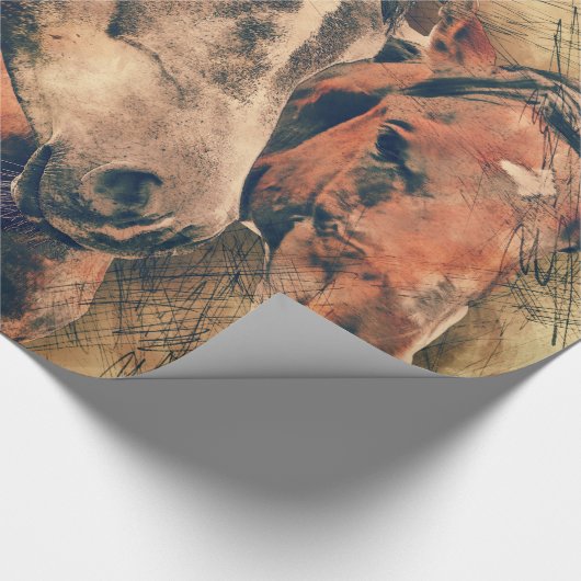 Künstliche Aquarellmalerei Geschenkpapier (Ecke)