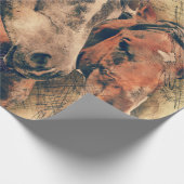 Künstliche Aquarellmalerei Geschenkpapier (Ecke)