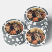 Künstliche Aquarellmalerei Pokerchips (Stapel)