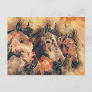 Künstliche Aquarellmalerei Postkarte
