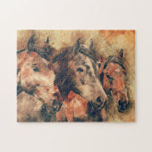 Künstliche Aquarellmalerei Puzzle (Horizontal)