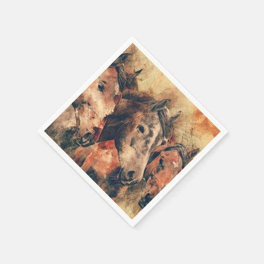 Künstliche Aquarellmalerei Serviette (Ecke)