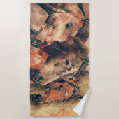 Künstliche Aquarellmalerei Strandtuch (Vorderseite)