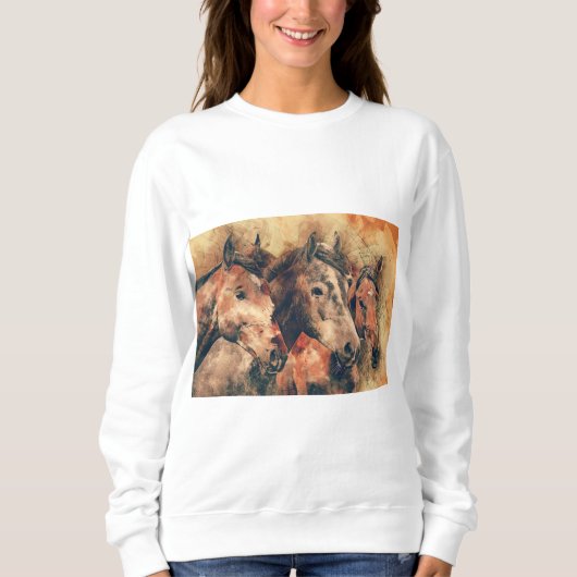Künstliche Aquarellmalerei Sweatshirt (Vorderseite)