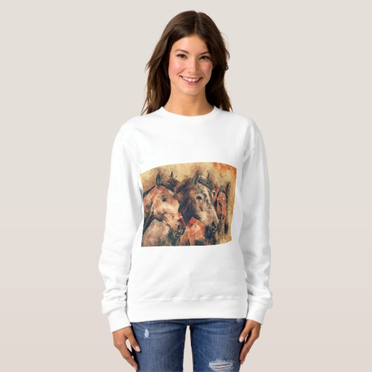 Künstliche Aquarellmalerei Sweatshirt (Vorne ganz)