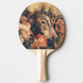 Künstliche Aquarellmalerei Tischtennis Schläger