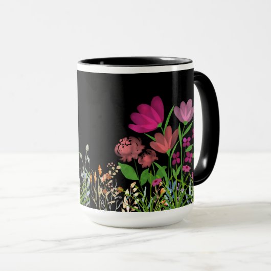 Künstliche Blume Tasse (VorderseiteRechts)