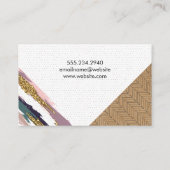 Künstliche Farbstriche und Muster Visitenkarte (Rückseite)