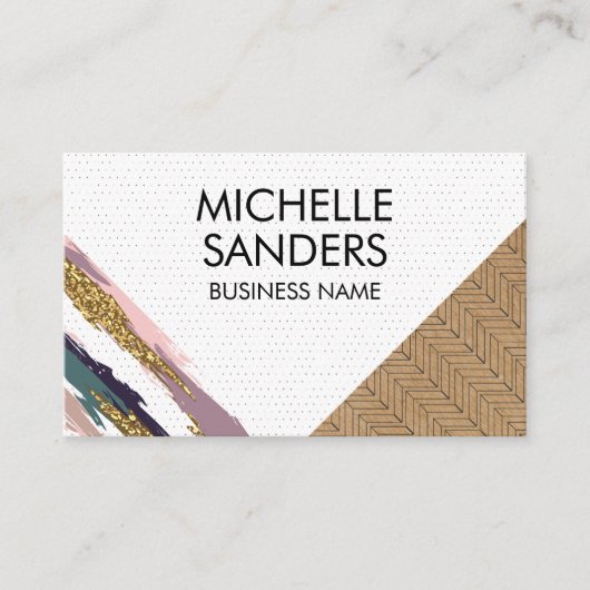 Künstliche Farbstriche und Muster Visitenkarte (Vorderseite)