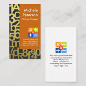 Künstliche Finanznummern Buchführung Visitenkarte (Vorne/Hinten)