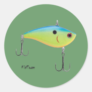 Künstliche Fischbäder von Fischen Runder Aufkleber