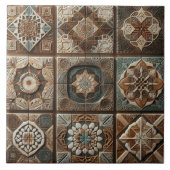 Künstliche Fliesenmuster zeigen Handwerkskunst Fliese (Vorderseite)