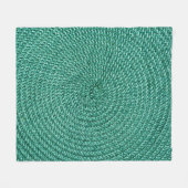 Künstliche geflochtene grüne Stofftextur. Fleecedecke (Vorderseite (Horizontal))