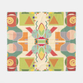 Künstliche Geometrie: farbiges nahtloses Muster Fleecedecke (Vorderseite (Horizontal))