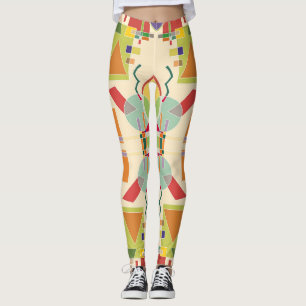 Künstliche Geometrie: farbiges nahtloses Muster Leggings
