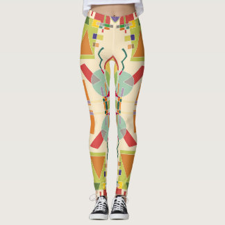 Künstliche Geometrie: farbiges nahtloses Muster Leggings