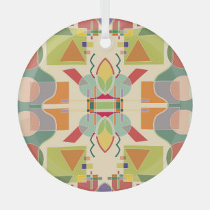 Künstliche Geometrie: farbiges nahtloses Muster Ornament Aus Glas