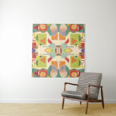 Künstliche Geometrie: farbiges nahtloses Muster Wandteppich (Beispiel (Horizontal))