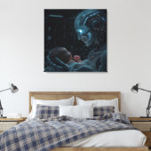 Künstliche Grace - Mutterschafts-Roboter und Baby Leinwanddruck (Insitu (Schlafzimmer))