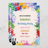 Künstliche Handmalerei Geburtstagsparty Einladung (Vorne/Hinten)