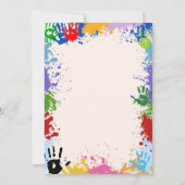 Künstliche Handmalerei Geburtstagsparty Einladung (Rückseite)