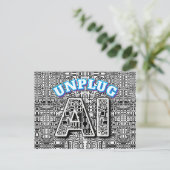 KÜNSTLICHE INTELLIGENZ ABKOPPELN  POSTKARTE (Stehend Vorderseite)