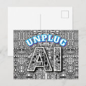 KÜNSTLICHE INTELLIGENZ ABKOPPELN  POSTKARTE (Vorne/Hinten)