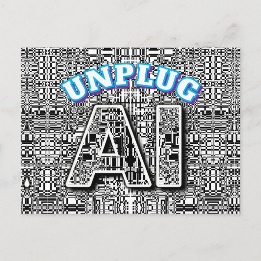 KÜNSTLICHE INTELLIGENZ ABKOPPELN  POSTKARTE (Vorderseite)