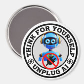 Künstliche Intelligenz - AI abstecken Magnet (Vorderseite/Rückseite)