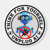 Künstliche Intelligenz - AI abstecken Magnet (Vorne)