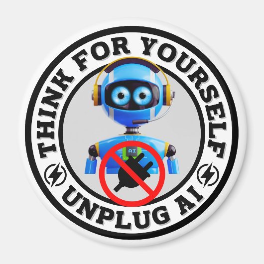 Künstliche Intelligenz - AI abstecken Magnet (Vorne)