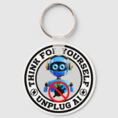 Künstliche Intelligenz - AI abstecken Schlüsselanhänger (Vorderseite)