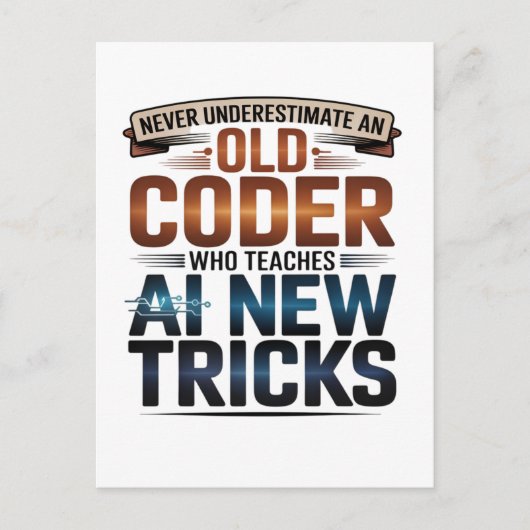 Künstliche Intelligenz Altecoderdesign Postkarte (Vorderseite)