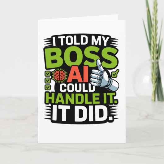 Künstliche Intelligenz Boss AI Funny Design Karte (Vorderseite)