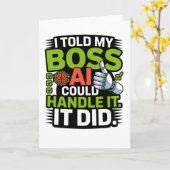 Künstliche Intelligenz Boss AI Funny Design Karte (Gelbe Blume)