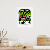 Künstliche Intelligenz Boss AI Funny Design Poster (Küche)